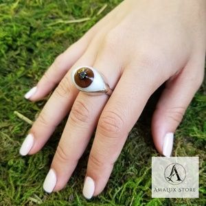 Realistic Brown Evil Eye Ring